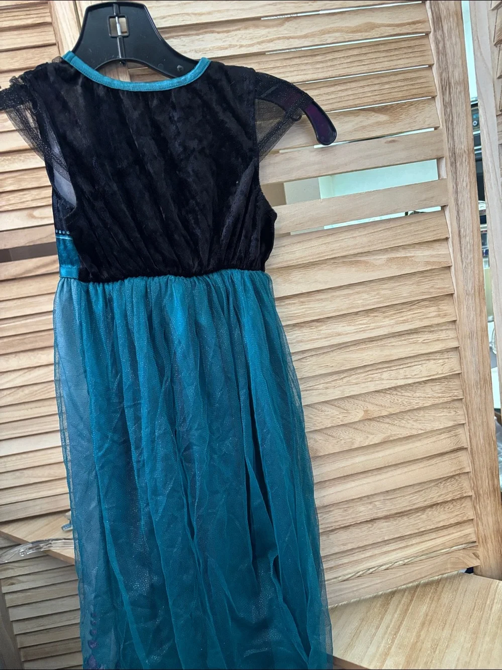 Disney Anna Teal & Black Girls' Costume Dress 5T
